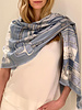 DOUBLE SILK SCARF: LIGHT BLUE