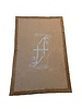 CASHMERE THROW W SUEDE DETAILS: 74" X 54":  LIGHT BLUE-CAMEL