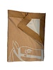 CASHMERE THROW W SUEDE DETAILS: 74" X 54":  LIGHT BLUE-CAMEL