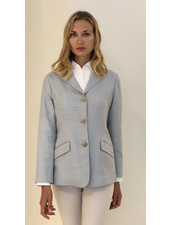 WOOL-SILK-LINEN JACKET: LIGHT BLUE