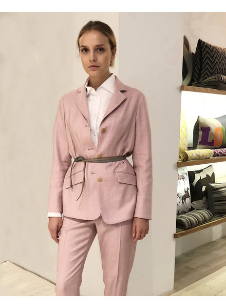 WOOL-SILK-LINEN JACKET: PINK