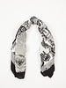 ELIZABETH,  CASHMERE-WOOL-SILK SHAWL: BLACK-GRAY