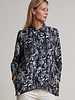 SILK PRINTED SHIRT: BIRD-BLACK