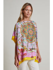 SILK SCARF PRINT REVERSIBLE TOP: CANDY