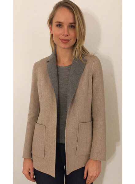 CASHMERE DOUBLE FACE REVERSIBLE JACKET