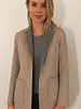 CASHMERE DOUBLE FACE REVERSIBLE JACKET: BEIGE-GRAY