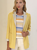 CASHMERE DOUBLE FACE REVERSIBLE JACKET: YELLOW-PEARL