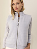 CASHMERE-SILK REVERSIBLE VEST: LIGHT BLUE-SAFARI SAPPHIRE