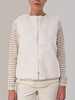 MINK FRONT VEST WITH CASHMERE RIB BACK: WHITE