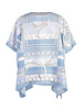 SILK SCARF PRINT REVERSIBLE TOP: LIGHT BLUE