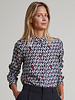 SILK PRINTED SHIRT: BASSETS: MIDNIGHT BLUE