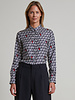 SILK PRINTED SHIRT: BASSETS: MIDNIGHT BLUE