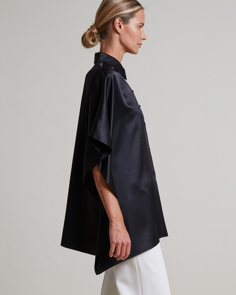 SILK TOP: BLACK