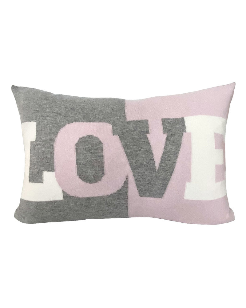 LOVE PILLOW: CASHMERE: 16" X 24": PINK