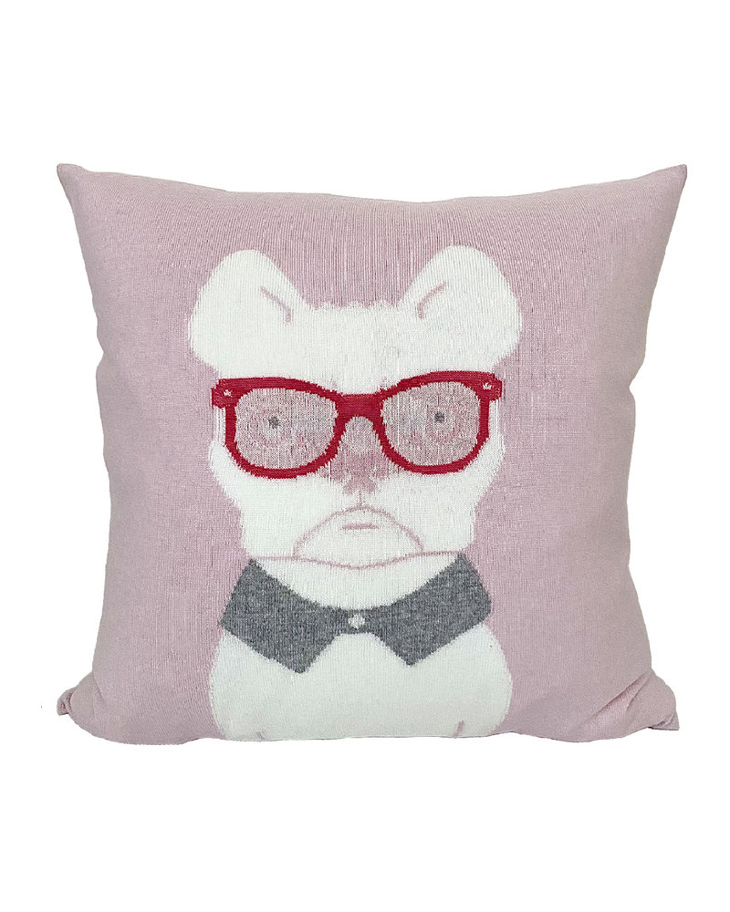 CASHMERE DOG PILLOW: 21" X 21": PINK
