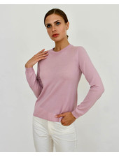 SUPERFINE LIGHT WEIGHT CREW SWEATER: PINK