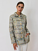 SILK PRINTED QUILTED JACKET: PALM BEACH MULTICOLOR: