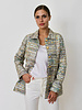 SILK PRINTED QUILTED JACKET: PALM BEACH MULTICOLOR: