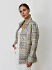SILK PRINTED QUILTED JACKET: PALM BEACH MULTICOLOR: