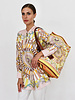 COLLARLESS SILK PRINTED SHIRT: FIRENZE MELON