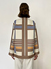 WOOL PRINTED JACKET:  SIENA : BEIGE-ORANGE