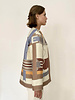 WOOL PRINTED JACKET:  SIENA : BEIGE-ORANGE