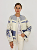 WOOL PRINTED JACKET: SIENA  BLUE