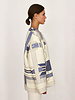 WOOL PRINTED JACKET: SIENA  BLUE
