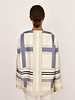 WOOL PRINTED JACKET: SIENA  BLUE