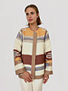 WOOL PRINTED JACKET:  SIENA : BEIGE-ORANGE