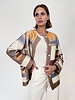 WOOL PRINTED JACKET:  SIENA : BEIGE-ORANGE
