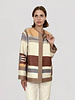 WOOL PRINTED JACKET:  SIENA : BEIGE-ORANGE