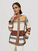 WOOL PRINTED JACKET:  SIENA : BEIGE-ORANGE