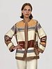 WOOL PRINTED JACKET:  SIENA : BEIGE-ORANGE