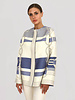 WOOL PRINTED JACKET: SIENA  BLUE