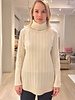 ROLL NECK SWEATER WITH CABLES, IVORY