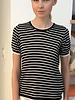 LIGHTWEIGHT STRIPED TEE: NAVY