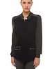 JACKET WITH RIB KNITTED ACCENTS, BLACK-COAL