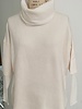 DOUBLE COLLAR ROLL NECK SWEATER,IVORY