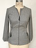 FABRIC ZIP JACKET: GRAY