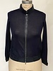 CROP JACKET: NAVY FRONT - GRAY BACK