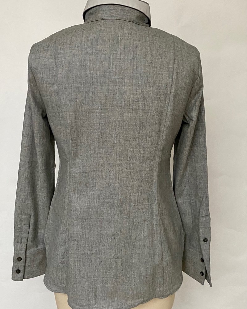 SHIRT WITH COTTON INSERTS: GRAY