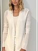 CASHMERE CARDIGAN W/ LUREX DETAILS: IVORY