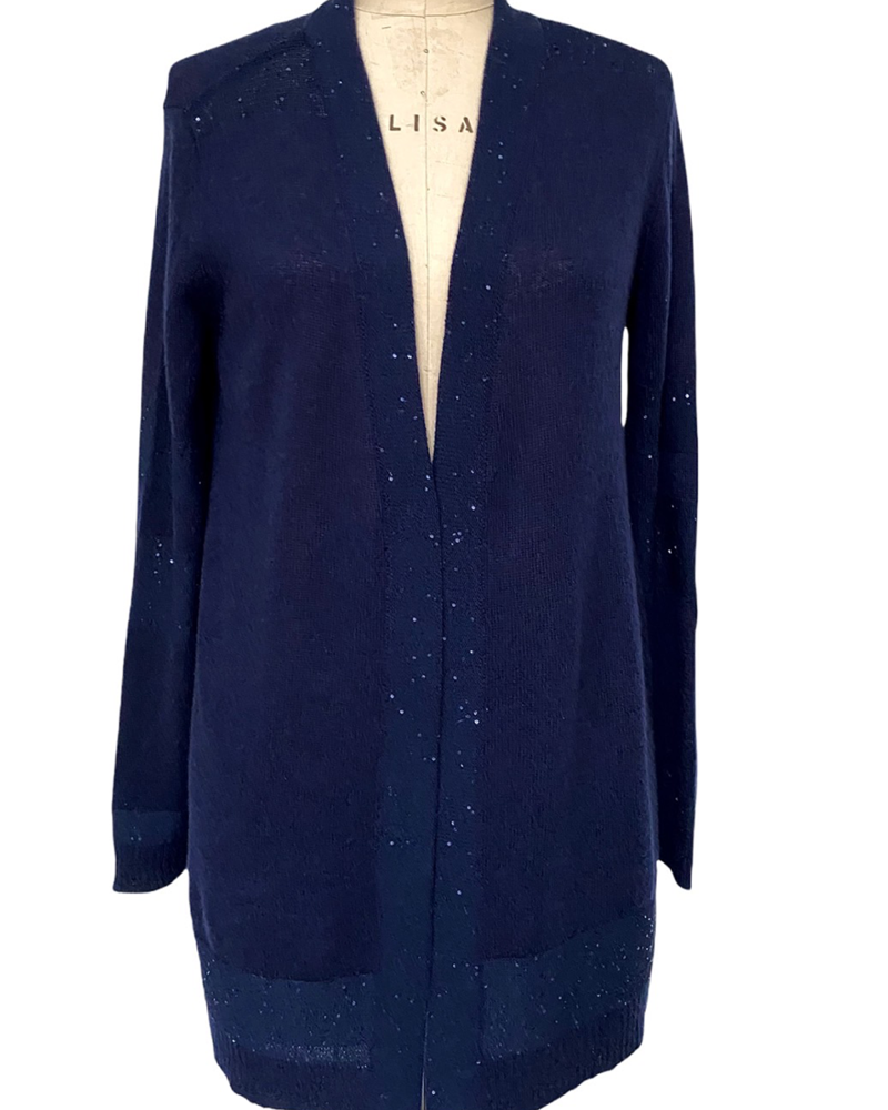 CASHMERE CARDIGAN with Sequence