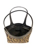 RAFFIA BLACK LEOPARD STELLA MINI HANDBAG: 16 X 10 X 4
