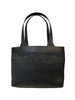 STELLA MINI HANDBAG: BLACK RAFFIA