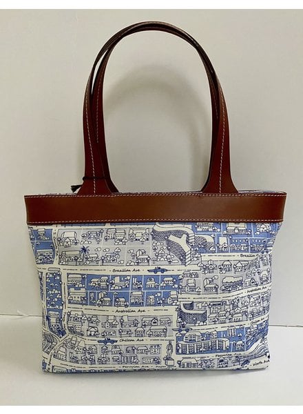 Rani Arabella Siena Belt-Print Canvas Shopper Tote Bag