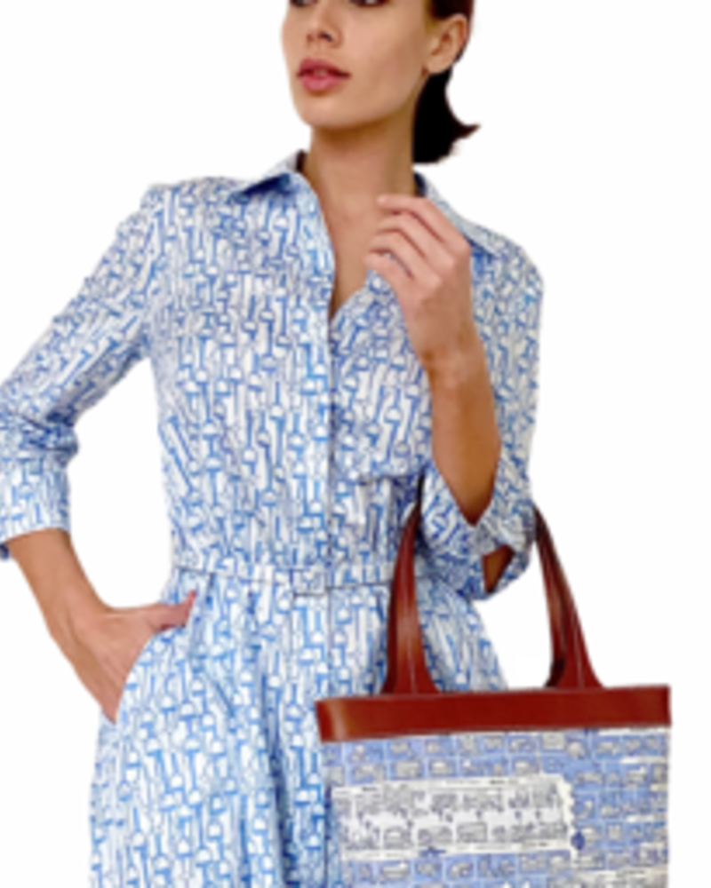 MINI HANDBAG: PALM BEACH: BLUE