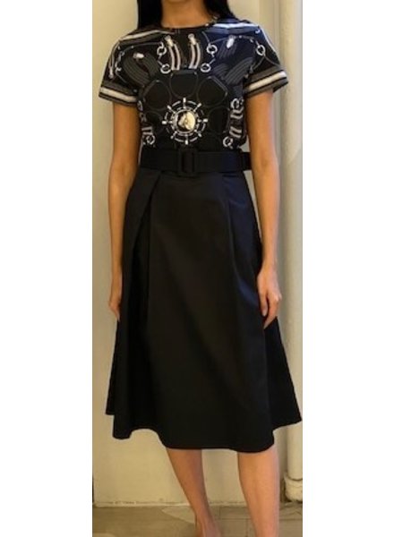 FULL SKIRT  W/ PLEATS : BLACK