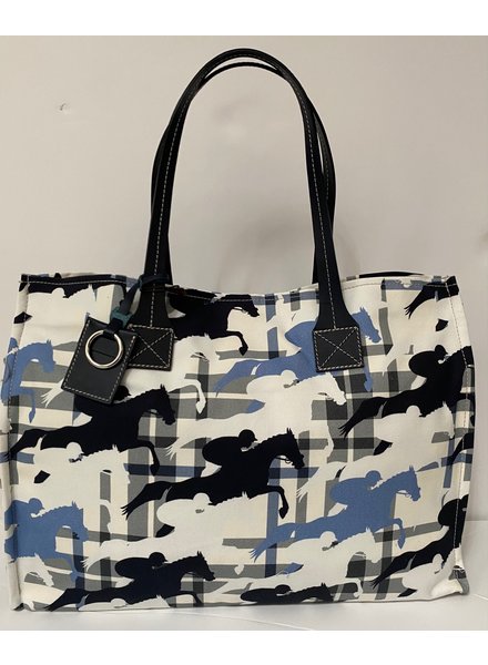 Rani Arabella Siena Belt-Print Canvas Shopper Tote Bag